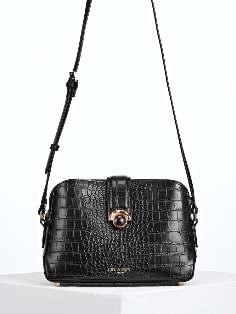 Luella Grey Black Mills Cross-Body Bag - Image 1 of 3 Luella Grey Black Mills Cross-Body Bag - Image 1 of 3