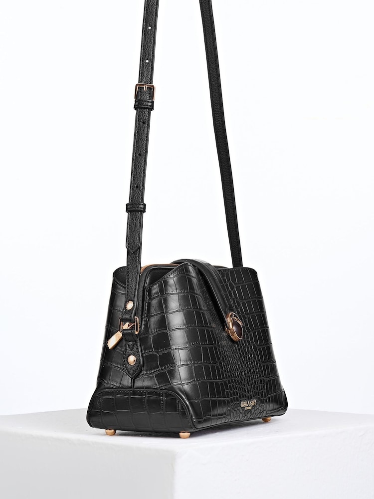 Luella Grey Black Mills Cross-Body Bag - Image 2 of 3 Luella Grey Black Mills Cross-Body Bag - Image 2 of 3