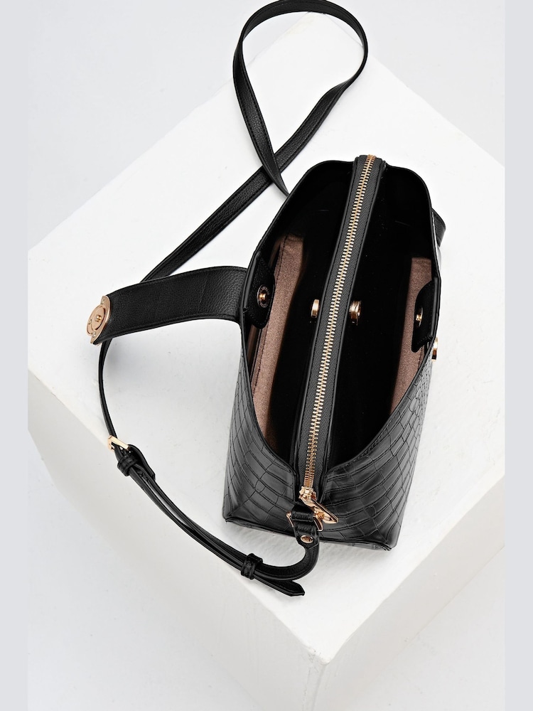 Luella Grey Black Mills Cross-Body Bag - Image 3 of 3 Luella Grey Black Mills Cross-Body Bag - Image 3 of 3