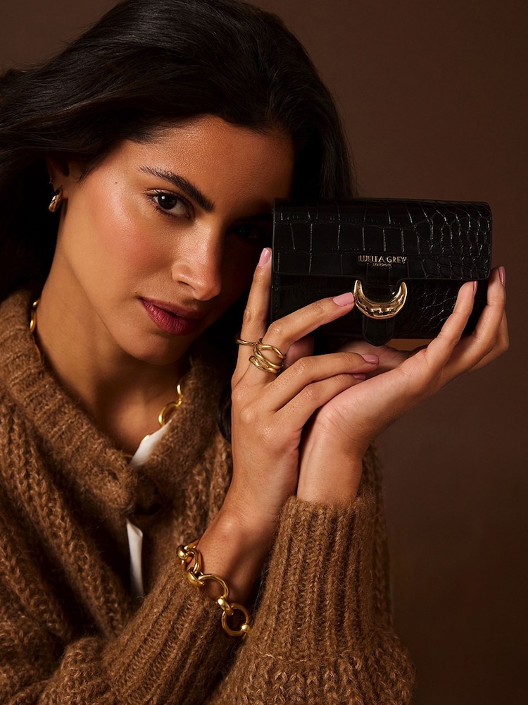 Luella Grey Black Ground Letitia Purse - Image 1 of 4 Luella Grey Black Ground Letitia Purse - Image 1 of 4