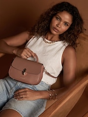Luella Grey Pink Delia Top Handle Cross-Body - Image 1 of 5