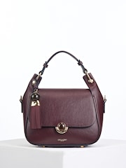 Luella Grey Purple Diana Top Handle Cross-Body Bag - Image 3 of 5