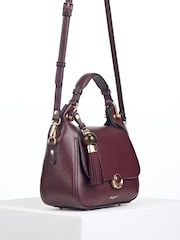Luella Grey Purple Diana Top Handle Cross-Body Bag - Image 4 of 5