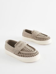 Grey Standard Fit (F) Woven Loafers - Image 1 of 1
