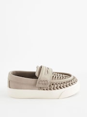 Grey Standard Fit (F) Woven Loafers - Image 2 of 7
