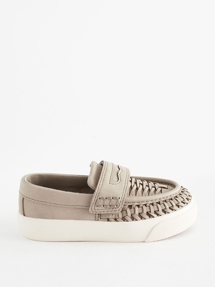 Grey Standard Fit (F) Woven Loafers - Image 2 of 7