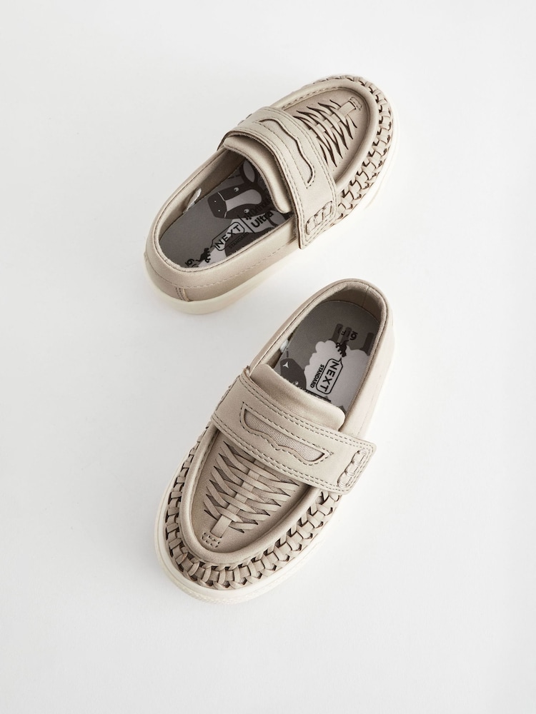 Grey Standard Fit (F) Woven Loafers - Image 7 of 7