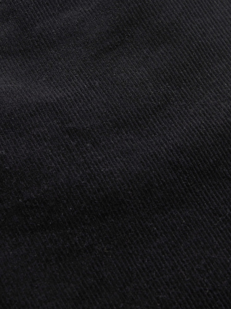 Black Straight Fit Cord Jean Style Trousers - Image 10 of 10