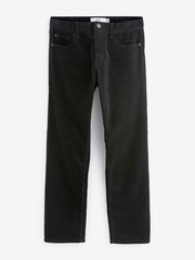 Black Straight Fit Cord Jean Style Trousers - Image 6 of 10