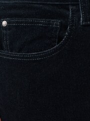Black Straight Fit Cord Jean Style Trousers - Image 7 of 10