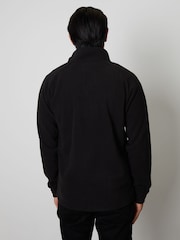 Threadbare Black Zip Up Microfleece Jacket - Image 2 of 4