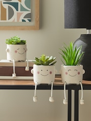 Set of 3 Green Artificial Dangly Succulents - Image 1 of 4