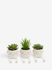 Set of 3 Green Artificial Dangly Succulents - Image 2 of 4