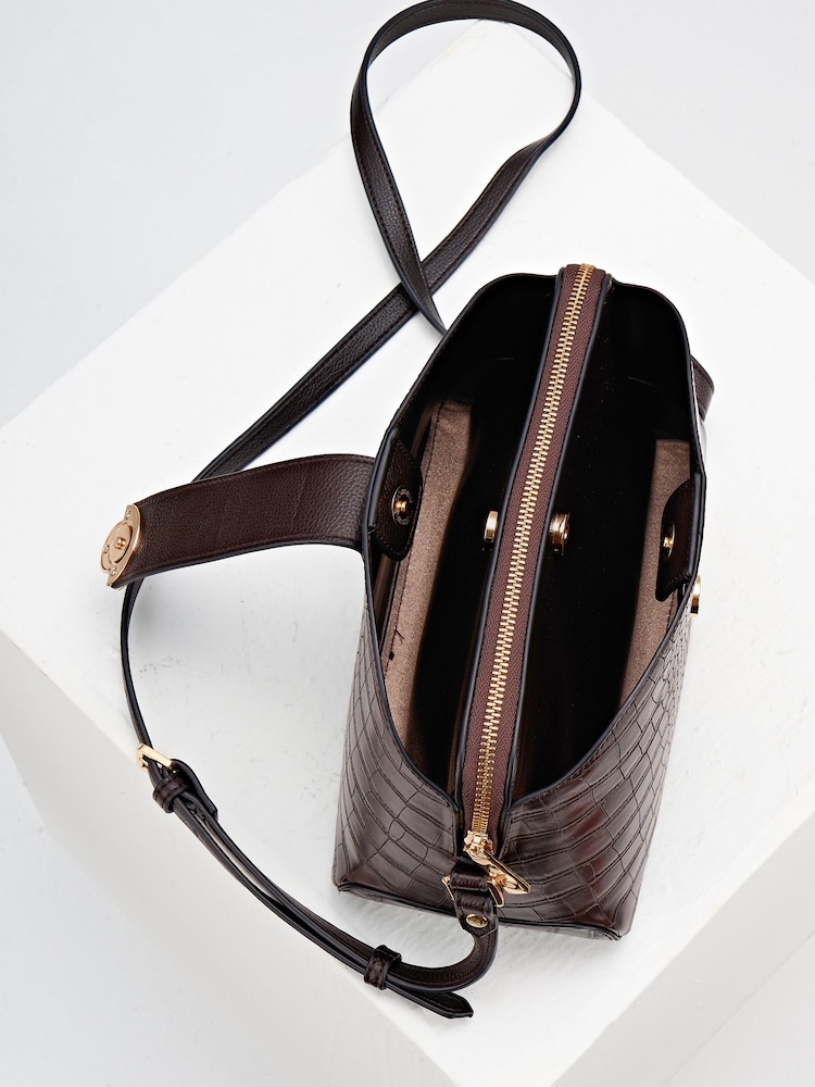 Luella Grey Brown Mills Cross-Body Bag - Image 3 of 3