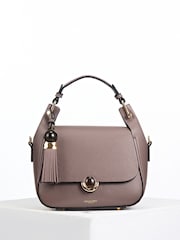 Luella Grey Nude Diana Top Handle Cross-Body Bag - Image 3 of 5