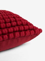 Red 43 x 43 Global Bobble Cushion - Image 2 of 5