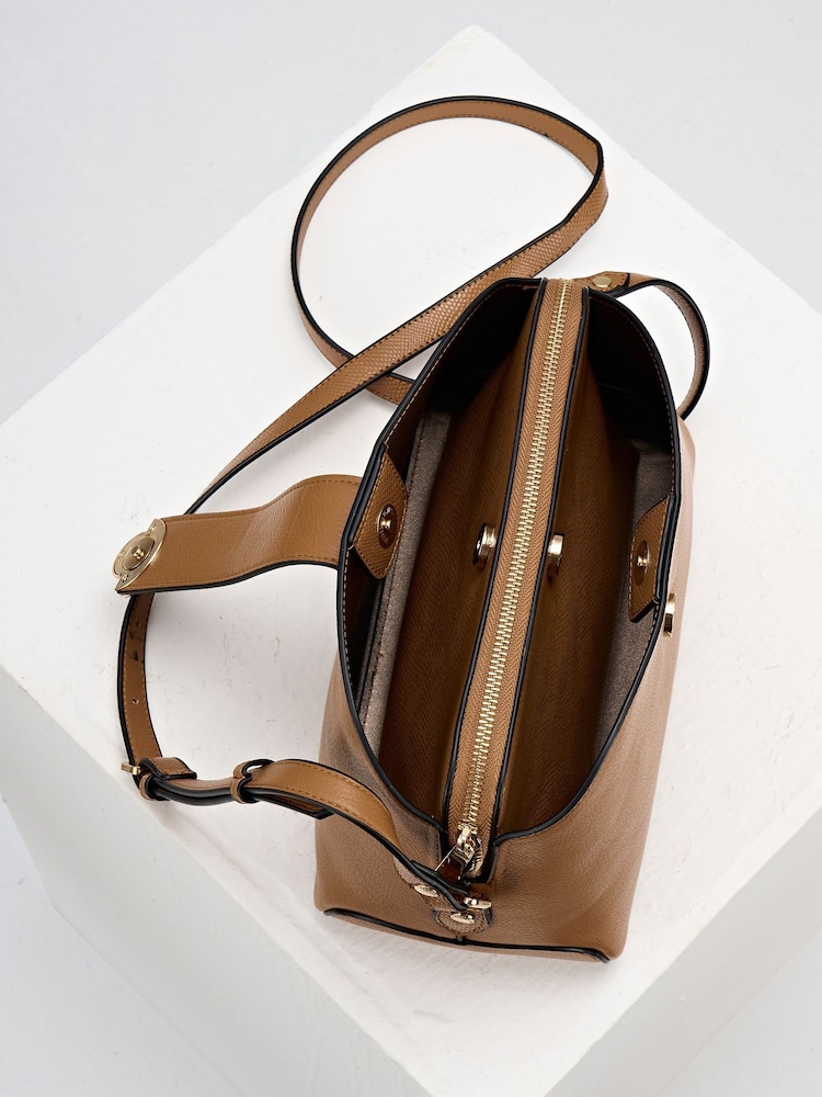 Luella Grey Tan Brown Mills Cross-Body Bag - Image 1 of 3