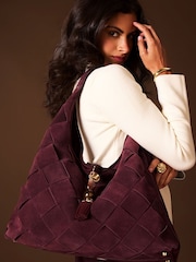 Violet - Sac hobo Luella Grey Pandora Weave Slouch - Image 1 sur 1