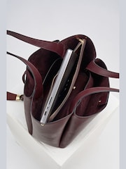 Luella Grey Purple Stella Laptop Tote - Image 6 of 6