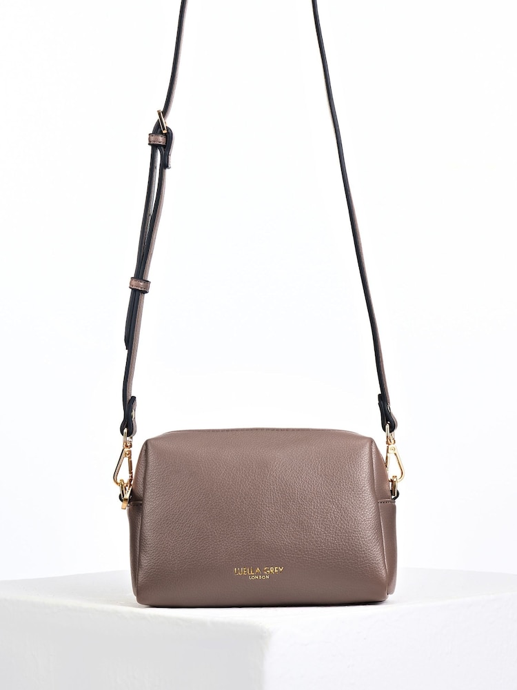 Luella Grey Nude Suky Medium Woven Cross-Body Bag - Image 6 of 6 Luella Grey Nude Suky Medium Woven Cross-Body Bag - Image 6 of 6