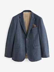 Barbour® Blue Donegal Slim Fit Suit Jacket - Image 8 of 19