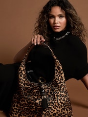 Marrón - Luella Grey Pandora Suede Hobo Bag - Imagen 4 de 7