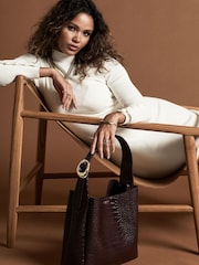 Luella Grey Purple Ariadne Hobo Bag - Image 3 of 6