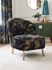 Clarke & Clarke Congo Amethyst Emerald Green Meteo Accent Chair - Image 1 of 7