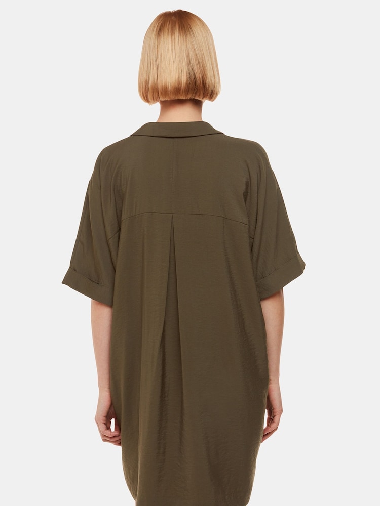 Whistles Green Mel Relaxed Dress - Image 2 of 5