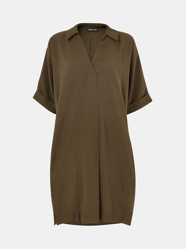 Whistles Green Mel Relaxed Dress - Image 5 of 5