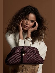 Luella Grey Purple Indigo Oversized Clutch - Image 1 of 6