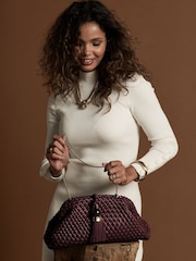 Luella Grey Purple Indigo Oversized Clutch - Image 2 of 6