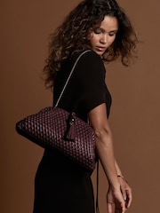 Luella Grey Purple Indigo Oversized Clutch - Image 3 of 6