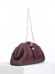 Luella Grey Purple Indigo Oversized Clutch - Image 5 of 6