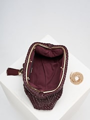 Luella Grey Purple Indigo Oversized Clutch - Image 6 of 6