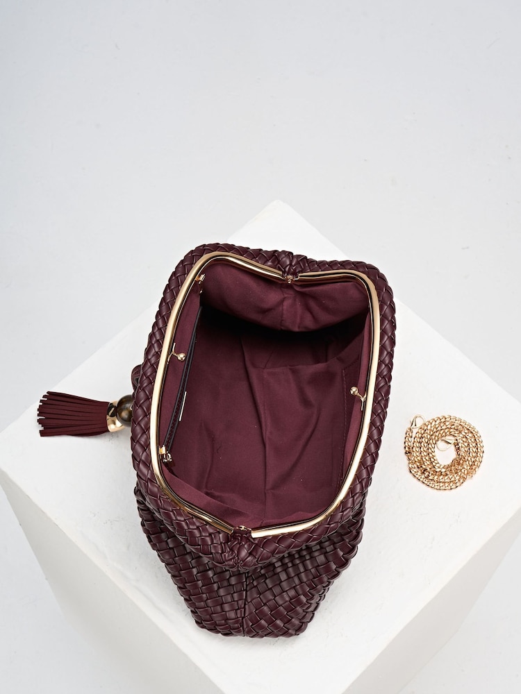 Luella Grey Purple Indigo Oversized Clutch - Image 6 of 6