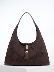 Brun - Sac hobo Luella Grey Pandora Weave Slouch - Image 5 sur 6
