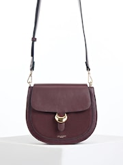 Luella Grey Purple Venetia Saddle Cross-Body Bag - Image 3 of 5