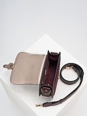 Luella Grey Purple Venetia Saddle Cross-Body Bag - Image 4 of 5