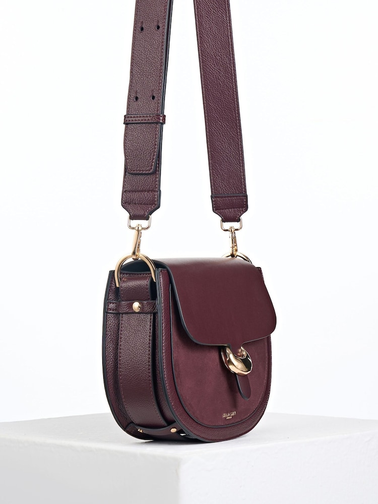 Luella Grey Purple Venetia Saddle Cross-Body Bag - Image 5 of 5 Luella Grey Purple Venetia Saddle Cross-Body Bag - Image 5 of 5