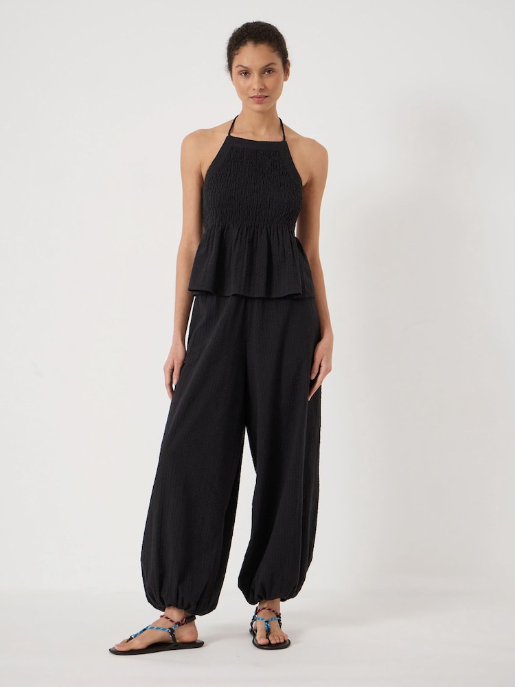 Hush Black Balloon Seersucker Beach Trousers - Image 1 of 6
