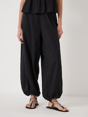Hush Black Balloon Seersucker Beach Trousers - Image 2 of 6