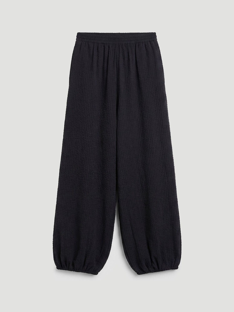 Hush Black Balloon Seersucker Beach Trousers - Image 6 of 6