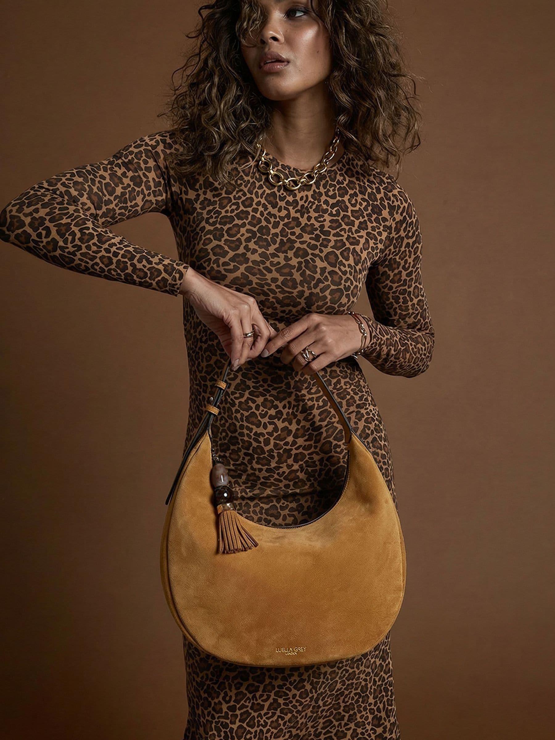Luella Grey Women's Tan Brown Theodora Scoop Hobo Bag - Image 1