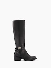 Dune London Black City Smart Tia Knee High Boots - Image 4 of 7