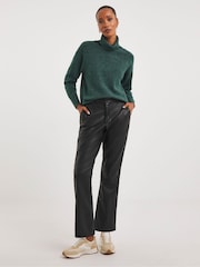 JD Williams Black PU Straight Leg Trousers - Image 5 of 5