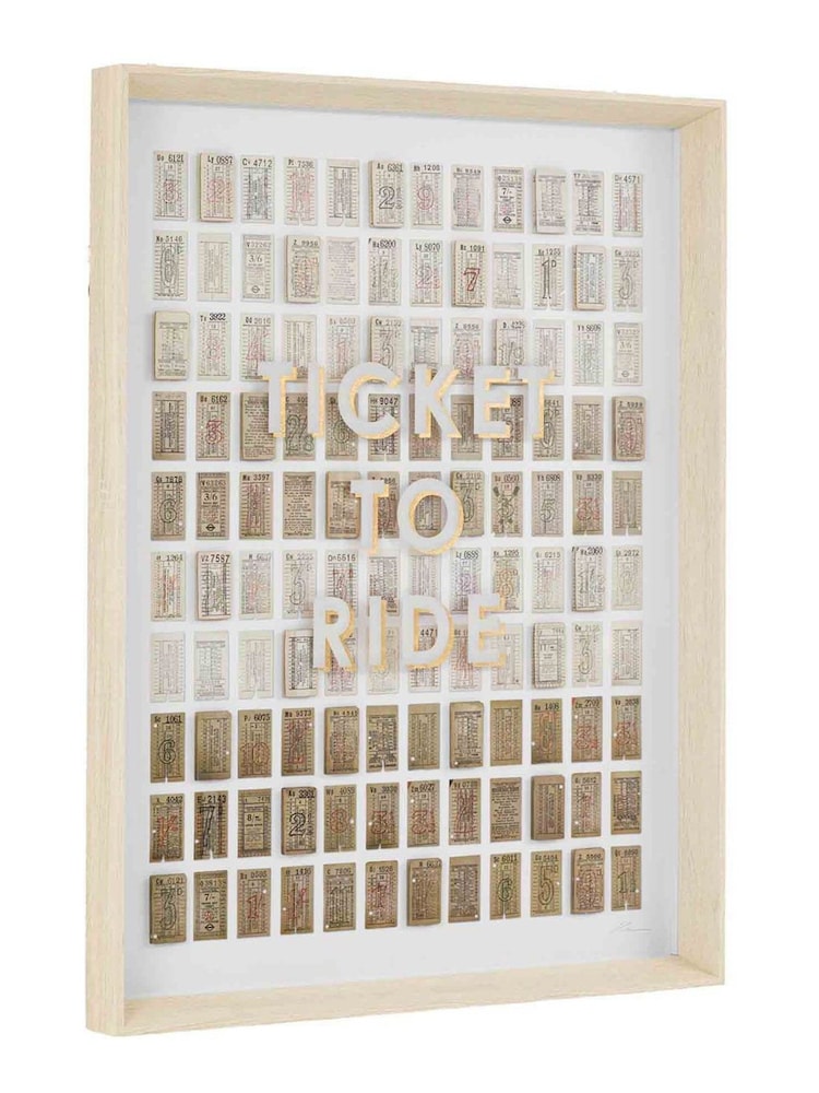 Gallery Home Beige Ticket to Roam Framed Art 640x60x840mm - Image 4 of 4 Gallery Home Beige Ticket to Roam Framed Art 640x60x840mm - Image 4 of 4