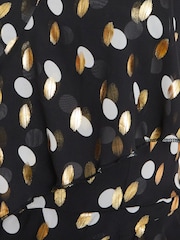 Quiz Black Chiffon Polka Dot Dress - Image 4 of 4