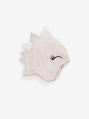 Cream Knitted Dino Trapper Hat (3mths-6yrs) - Image 1 of 2