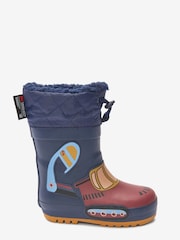 Marineblau, Bagger - Thinsulate™ Warm gefütterte Gummistiefel mit Manschette - Bild 1 von 4